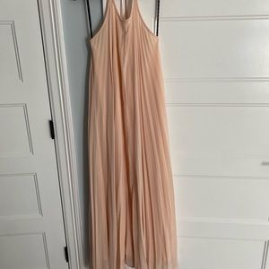 Misguided Gorgeous Peach Pleated Maxi Dress